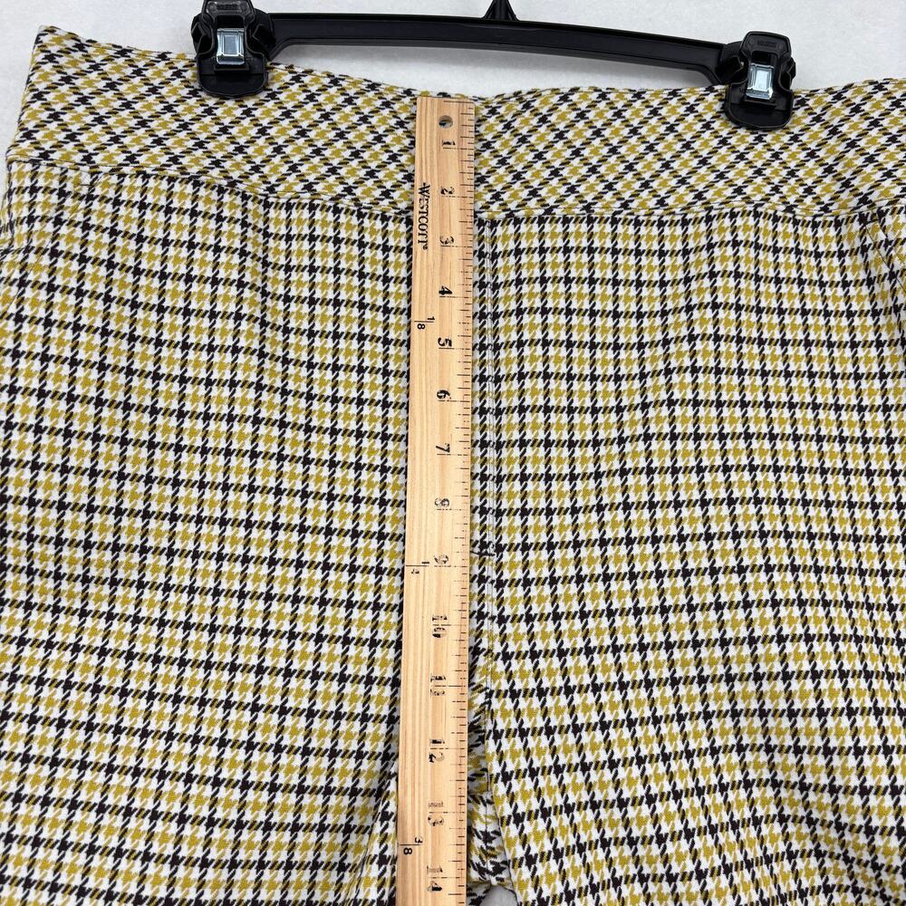 Spanx The Perfect Ankle Pants Kick Flare Size 1X Dijon Houndstooth Ponte Pull On - Picture 12 of 13